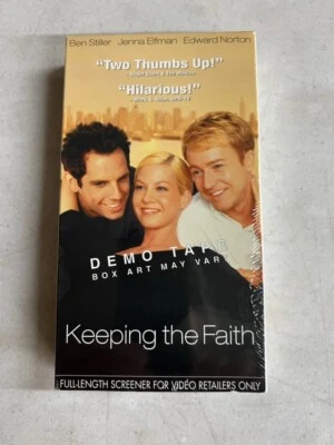 Keeping The Faith (VHS 2000) Ben Stiller Edward Norton BRAND NEW SCREENER - Image 1 of 2