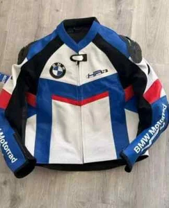 BMW Motorrad Original Motorbike Leather Jacket, Biker's Cowhide Racing Jacket - Picture 1 of 3