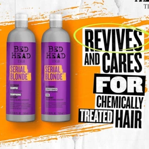 New TIGI Bed Head Shampoo & Conditioner Damaged Serial Blonde Hair 2 x 25.36 fl - Picture 1 of 7