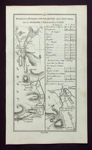 IRLANDA, CLONMEL, DUNGARVAN, LISMORE, YOUGHAL carta antica, Taylor & Skinner 1778 - Foto 1 di 4