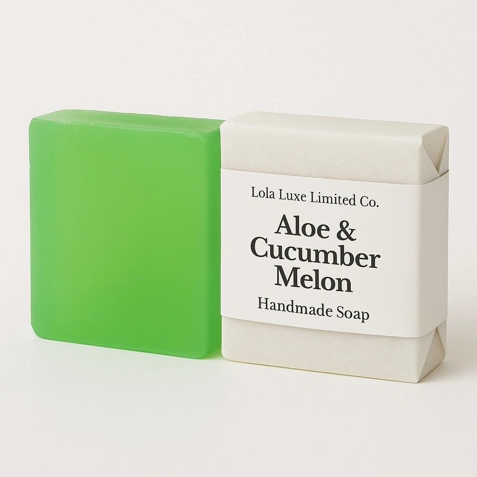 Aloe & Cucumber Handmade Soap- Bulk/Discounts-$4.50! - Image 1 of 3