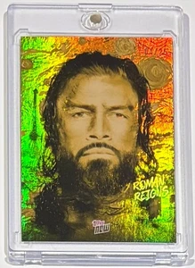 2025 Topps Now WWE Roman Reigns GOLD PARALLEL /25 SSP Clash In Paris #CLIP-SSP - Picture 1 of 7