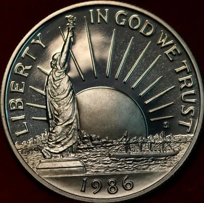 Uncirculated Proof 1986-S Statue of Liberty Clad Comm Half Dollar - Image 1 of 2