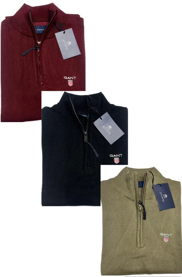 GANT LONG SLEEVE BRAND NEW HIGH NECK QUARTER ZIP JUMPER