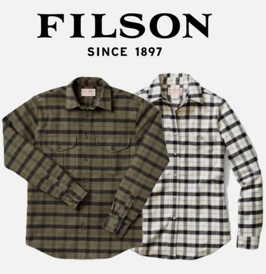 Filson Field Flannel Large  Brown/Gray Plaid #20172107 (msrp $115) Rare Colors - Image 1 of 4