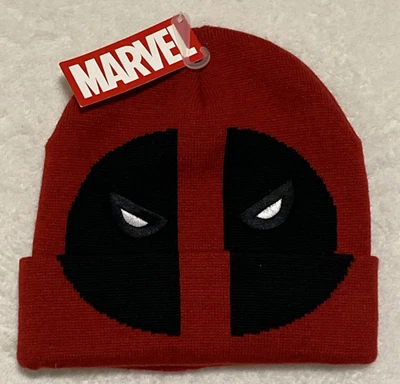 Brand NEW With Tags Marvel Deadpool Beanie Ski Hat Adult Unisex - B019 - Image 1 of 4
