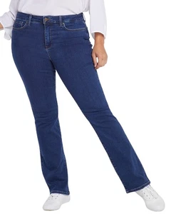 NYDJ Womens Plus Barbara High Rise Bootcut Jeans WPRIBB8516 Quinn Blue 18W - Picture 1 of 8