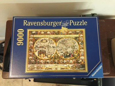 9000 Piece Jigsaw Puzzle Ravensburger Big World Map 1611 Puzzle NEW Open Bo - Image 1 of 4