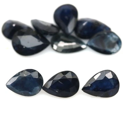 7,18 карата Мадагаскарская груша синий сапфир с подогревом 10 шт. - Изображение 1 из 4