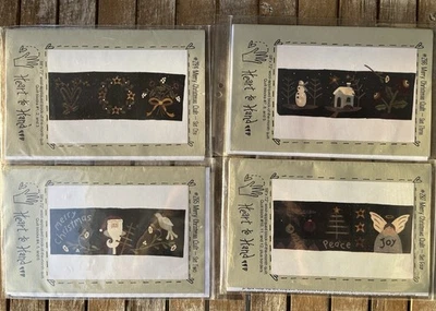 Edredón "Corazón a Mano" Feliz Navidad Lana Aplicado BOM Edredón Patrones Foto 1 de 4