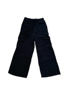 Originality Big Girls' Wide-Leg Cargo Lounge Pants, Medium - Washed Black - Picture 1 of 3