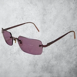 EMPORIO ARMANI 163-S Vintage Rimless Sunglasses - Purple - Picture 1 of 13