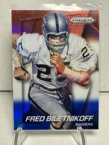 2014 Panini Prizm Red White & Blue Prizm Fred Biletnikoff #195 SP Rare Raiders - Picture 1 of 2