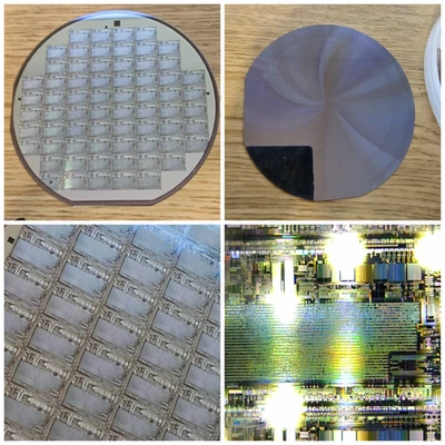 Genial Computadora CPU Silicona 4.5" Oblea/Obleas IC RAM Chip Litografía 77358 WX Foto 1 de 4