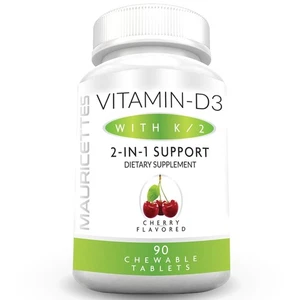Chewable Vitamin D3 with K2 – 2-in-1 Bone & Heart Health Support – Immune Boo... - Picture 1 of 6