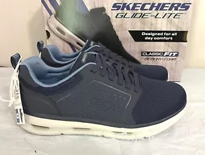 Scarpe da uomo Skechers Glide Lite Classic Fit Memory Foam Pacer TAGLIA 8, 9, 12 NAVY - Foto 1 di 7