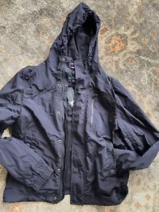Tommy Hilfiger Men's Navy Blue zip up Hooded Rain Jacket Size S - Picture 1 of 4