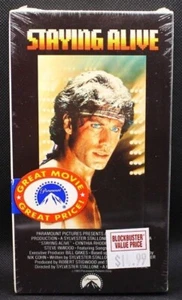 NEW FACTORY SEALED Staying Alive (VHS, 1990) Watermark Stickers Blockbuster Tag - Picture 1 of 12