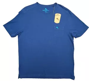 Tommy Bahama T-Shirt Mens Large Blue Crew New Bali SS Pocket Marlin Logo - Picture 1 of 8