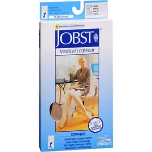 Jobst Closed Toe Knee High Moderate Compression Stockings 15-20 mmHg 1 Ct 2 Pack - Picture 1 of 6