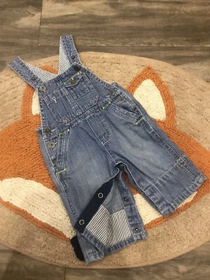 Oshkosh Boys “Genuine Baby” Overall Blue Jeans Pants Size 3M - Image 1 of 4