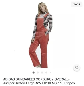 ADIDAS LATZHOSE KORD OVERALL - Pullover - Trefoil - Large - Neu mit Etikett 110 $ UVP 3 Streifen - Bild 1 von 9