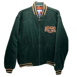 Chaqueta Universitaria Vintage Miami University Lana Logo Atlético Bombardero Talla L - Imagen 1 de 12