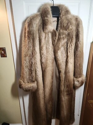 老式Marshall Field全海狸毛皮大衣  — 第 1/4 张图片