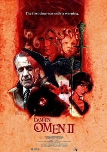 Póster de la película Damien Omen 2 1978 William Holden Lee Grant arte B3 B4 terror - Imagen 1 de 1