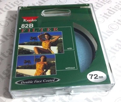 72mm Kenko 82B 82-B 82 B Light Balancing Blue Glass Lens Filter 72 mm 7282B  - Image 1 of 3