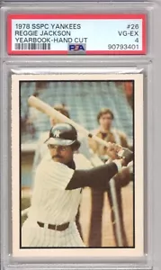 1978 SSPC Yankees Yearbook Reggie Jackson PSA 4 Vg-Ex # 26 Hand Cut - Picture 1 of 2