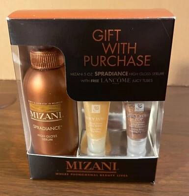Mizani Spradiance 5 oz. High Gloss Serum Gift set w/ 2 Lancome Juicy Tubes - NEW - Image 1 of 4