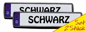 Design Kennzeichenrahmen Schwarz  2 Stück 10% Rabatt  Auto Nummernschild Halter - Bild 1 von 1