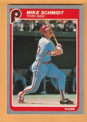 Mike Schmidt 费城费城人队 1985 Fleer #265 名人堂代顿俄亥俄山猫 11U — 第 1/2 张图片