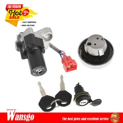 Interruptor de encendido tapa de combustible llaves de bloqueo de asiento para Yamaha V-STAR 650 1100 1999-2016 Foto 1 de 4