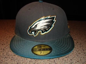 Vintage Neu mit Etikett New Era 59 Fifty Philadelphia Eagles NFL Mütze 7 1/4" grün & grau!! - Bild 1 von 13