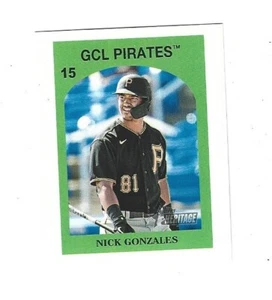 2021 Topps Heritage Minors '72 Topps francobollo venezuelano #72TVS15 Nick Gonzales - Foto 1 di 1