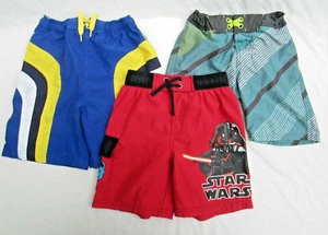❤ Boys Swim Shorts LOT Star wars NO BOUNDARIES 4 5 6 trunk bathing suit - Picture 1 of 12