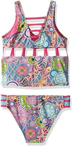 YMI Girls' Peace & Love Tankini 2 Piece Swim Suit, 14 - Picture 1 of 2