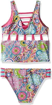 YMI Girls' Peace & Love Tankini 2 Piece Swim Suit, 14 - Image 1 of 2