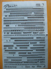 1 x Letraset Upp/Low & Num ONE STROKE SCRIPT  36pt  8.5mm  Sheet PR106  (bb)