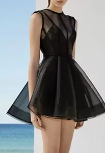 Alex Perry Dress Size AU 10 US 6 Brooklyn Structured Black Mini RRP $1900 - Picture 1 of 9