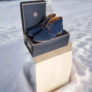 Hudson London H Herren Matteo Suede Chukka Chelsea Boots - Navy EU 43 - Bild 1 von 8