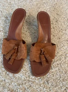 Rangoni Brown Dress Tassel Sandals Size 8.5B - Picture 1 of 7