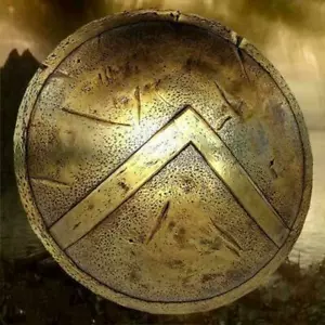 24" Spartan Shield King Leonidas 300 Medieval 18 g. Steel Shield Gift Item - Picture 1 of 5