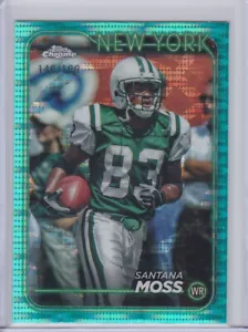 2024 Topps Chrome Santana Moss Green Refractor!! Color-Match!! # 146/199! Jets - Picture 1 of 2