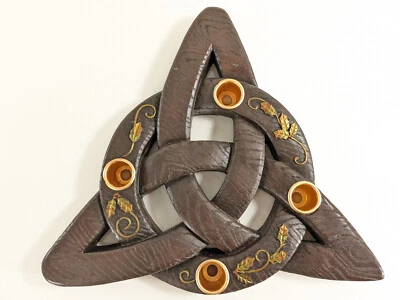 2010 Triquetra or Celtic Trinity Knot 4 Taper Candle Holder Abbey Press 12.5" - Image 1 of 4