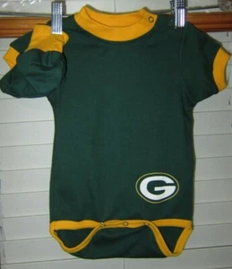 NFL Play Football Green Bay Packers One Piece & Booties 6-9 Months Vintage - Picture 1 of 7