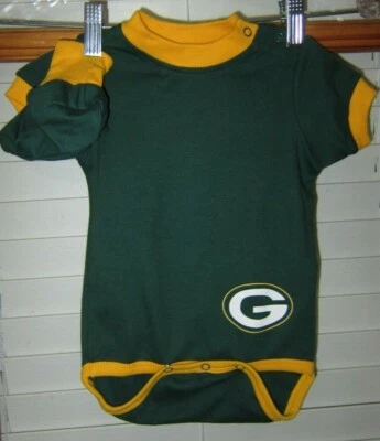 NFL Jugar Fútbol Green Bay Packers Una Pieza y Botines 6-9 Meses De Colección Foto 1 de 4
