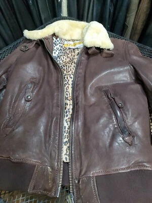 Schott NYC stunning Rare Lambskins Leather Jacket removable collar NWT sz small  - Image 1 of 4